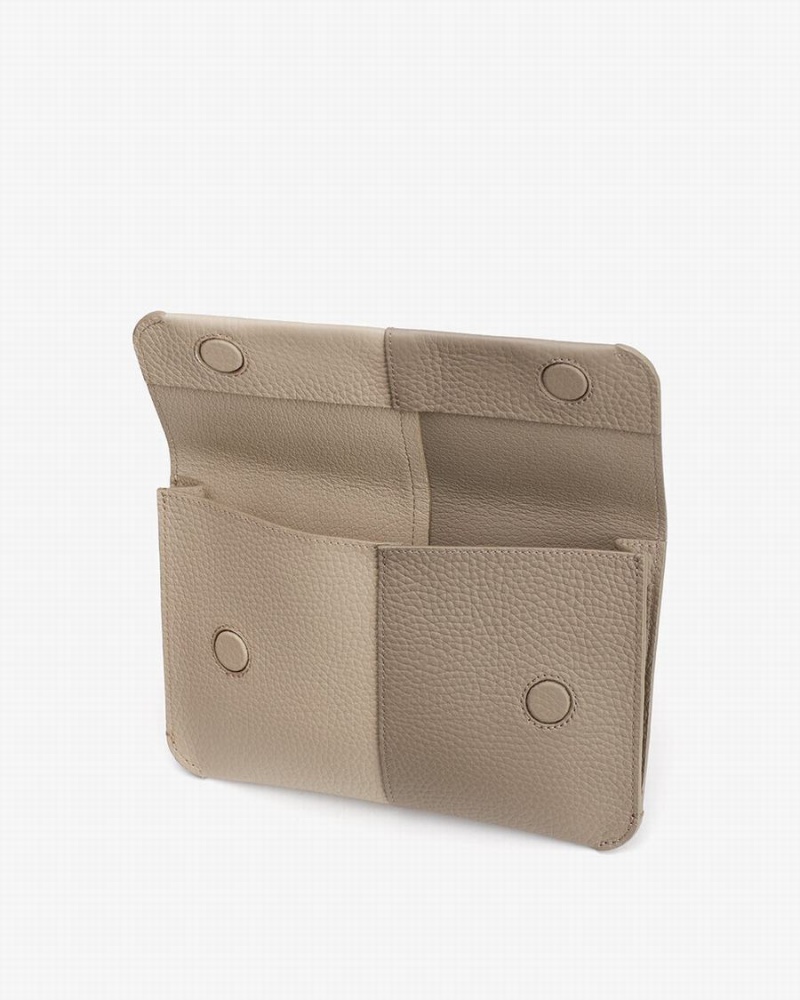 Bolso de Mano Cuyana System Flap Mujer Gris | UJJ4375WZ