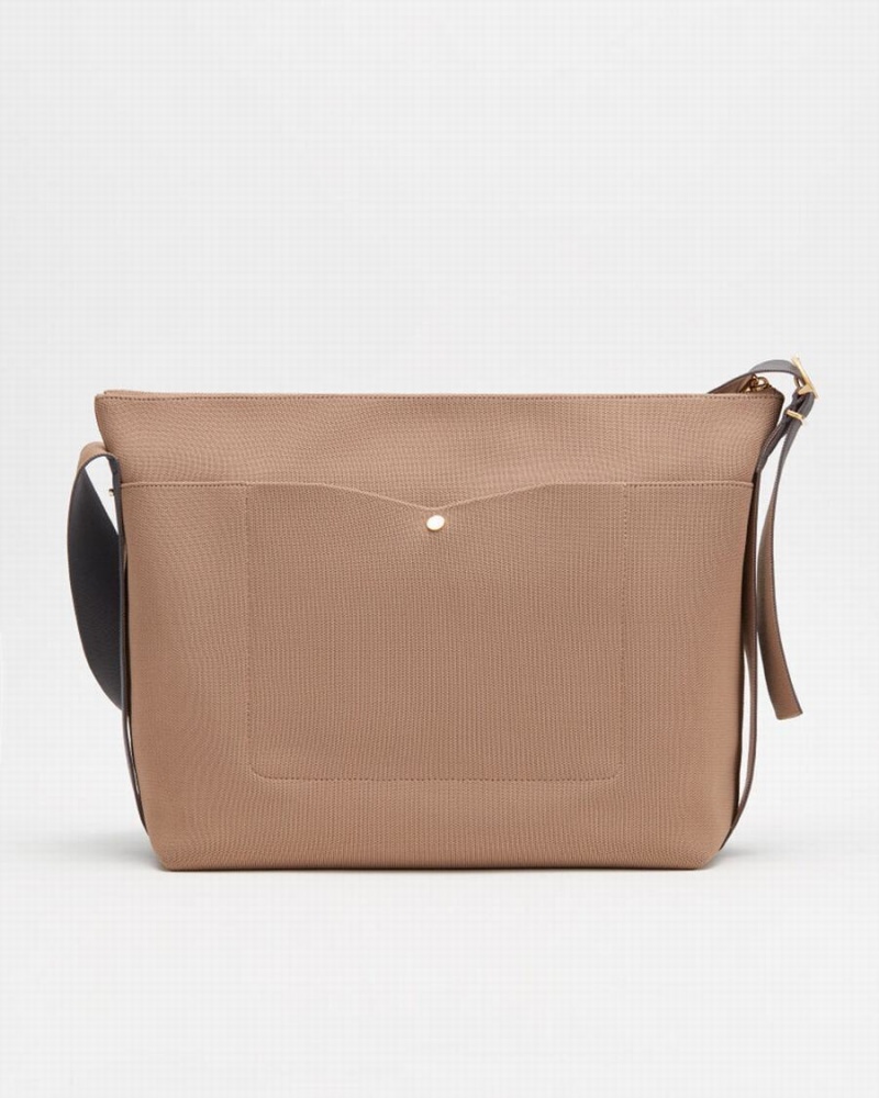 Bolsos Cruzados Cuyana Oversized Sling Mujer Kaki | JSN5872YK