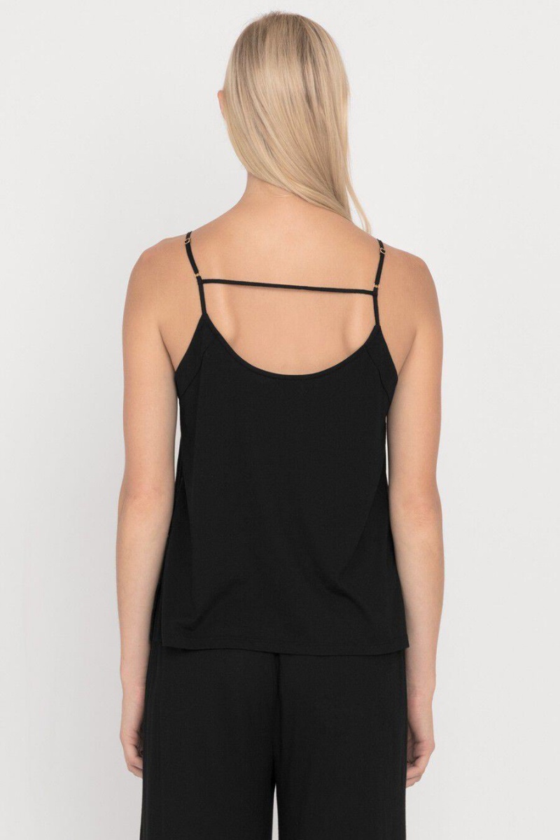 Camiseta Tirantes Cuyana Organic Pima Cami Mujer Negras | KLS976VI