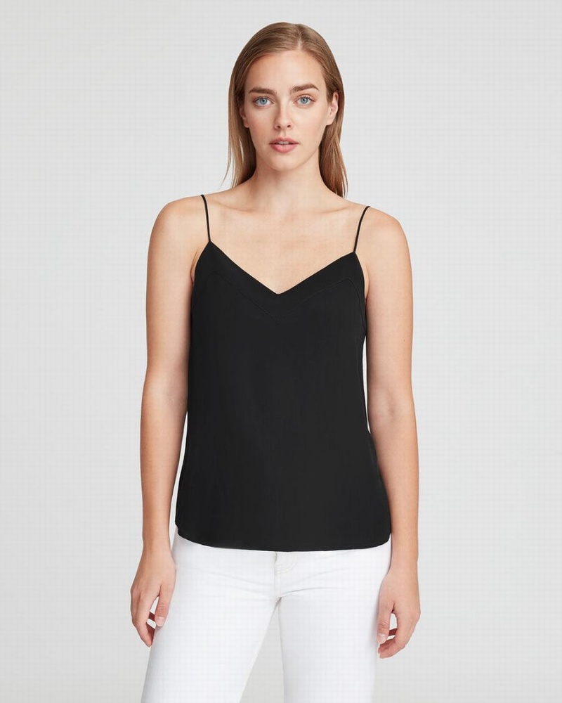 Camiseta Tirantes Cuyana Silk Cami Mujer Negras | JKY6621KG