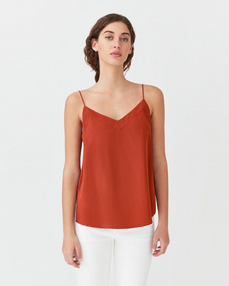 Camiseta Tirantes Cuyana Silk Cami Mujer Naranjas | XAB9176PX