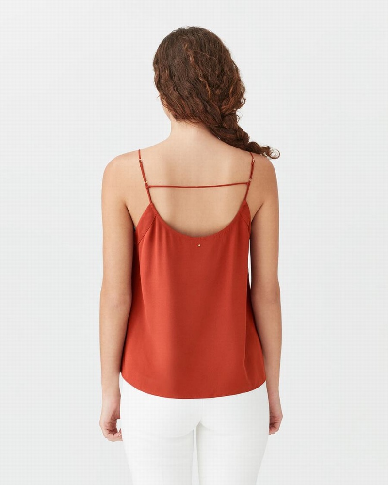 Camiseta Tirantes Cuyana Silk Cami Mujer Naranjas | XAB9176PX