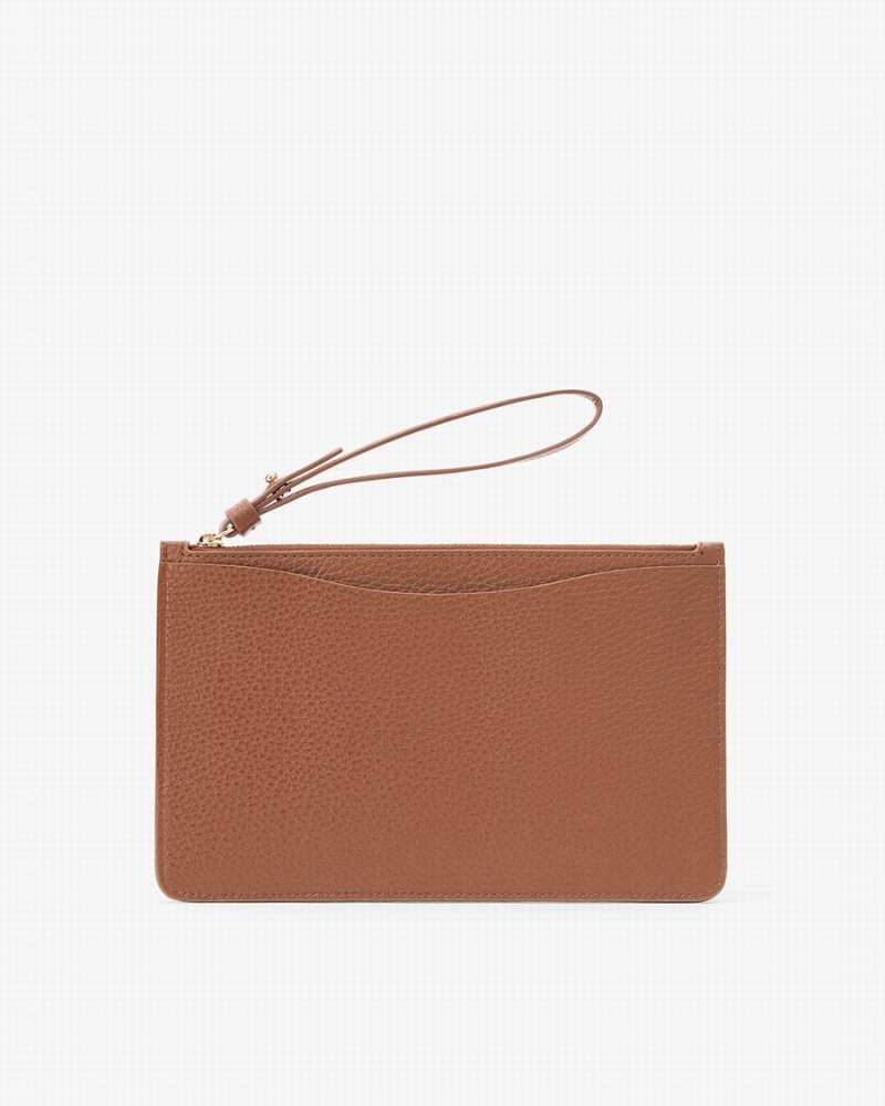 Carteras Cuyana Slim Wristlet Mujer Marrones | NPH2893ZL