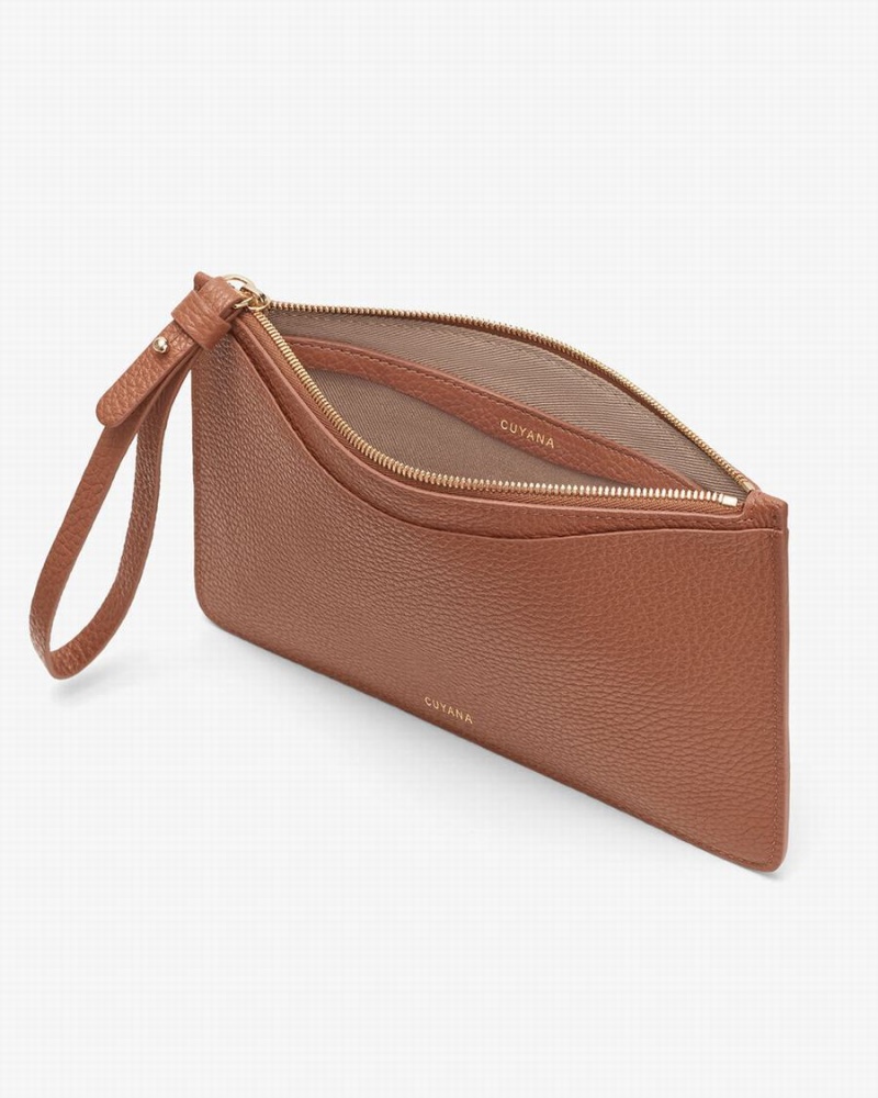 Carteras Cuyana Slim Wristlet Mujer Marrones | NPH2893ZL