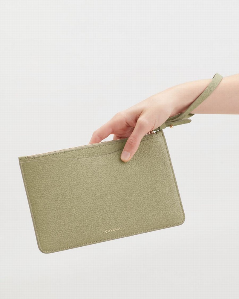 Carteras Cuyana Slim Wristlet Mujer Verde | LJK196XY