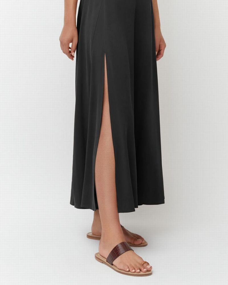 Falda Cuyana Washable Silk Maxi Mujer Negras | ZGP5456XT