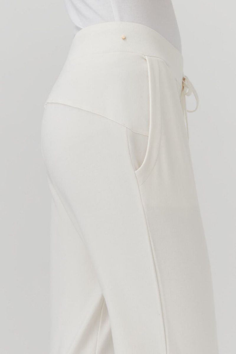 Pantalon Cuyana French Terry Tapered Lounge Mujer Blancas | YHR1261XU