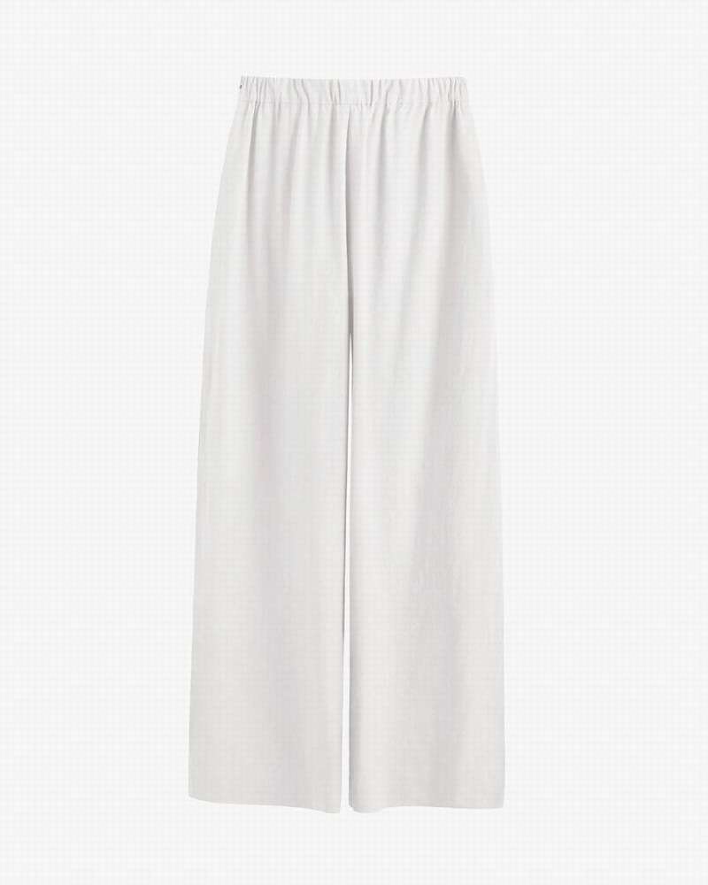 Pantalon Cuyana Linen Wide Leg Mujer Blancas | JIZ5443FI