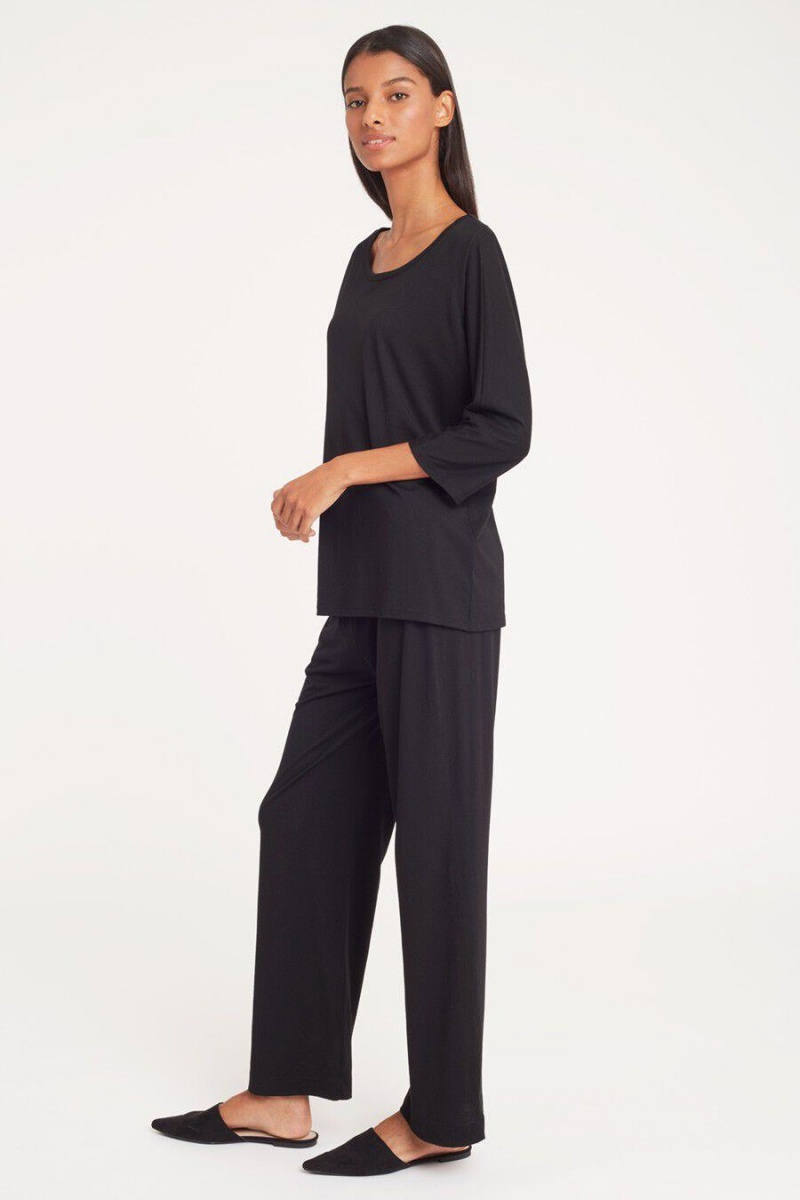 Pantalon Cuyana Organic Pima Classic Mujer Negras | KKD9894PF