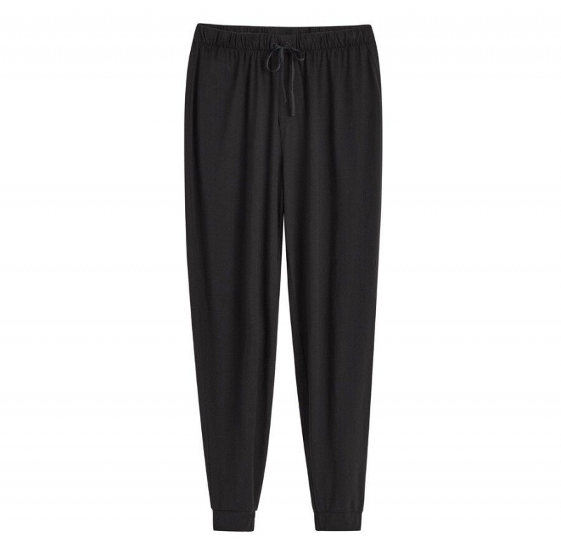 Pantalon Cuyana Organic Pima Tapered Mujer Negras | ZOR1073MZ