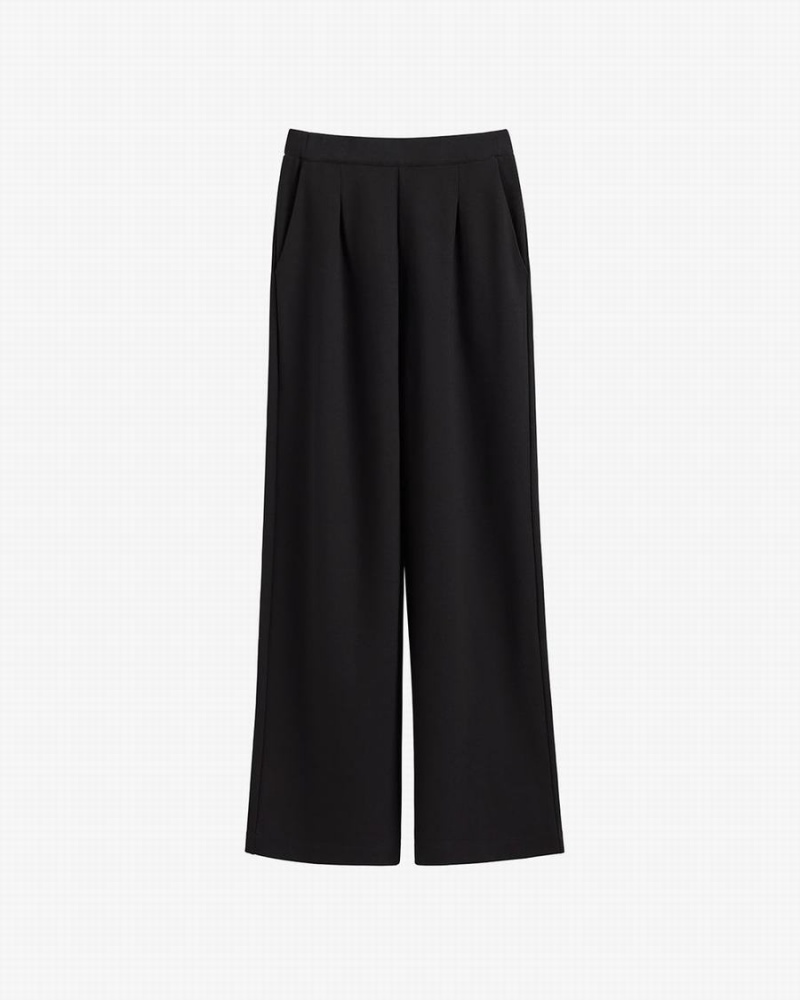 Pantalon Cuyana Ponte Wide-Leg Mujer Negras | WGY8763AJ