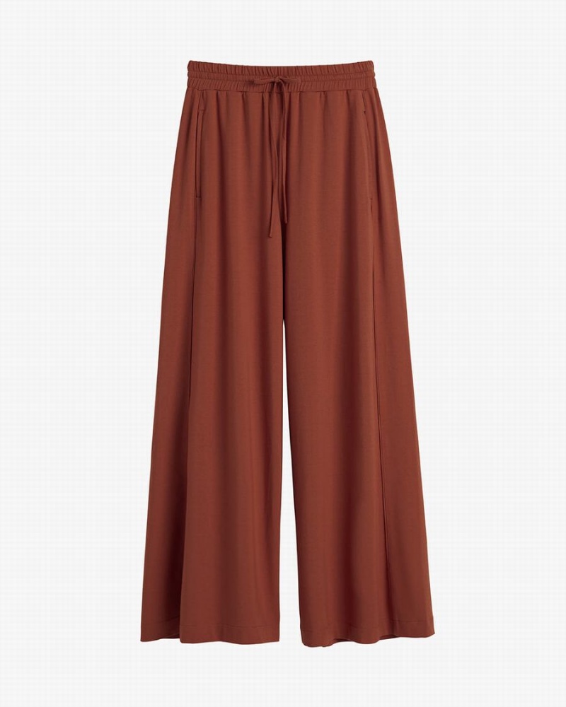 Pantalon Cuyana Wide-Leg Drawstring Mujer Rojas | GGF8390UY