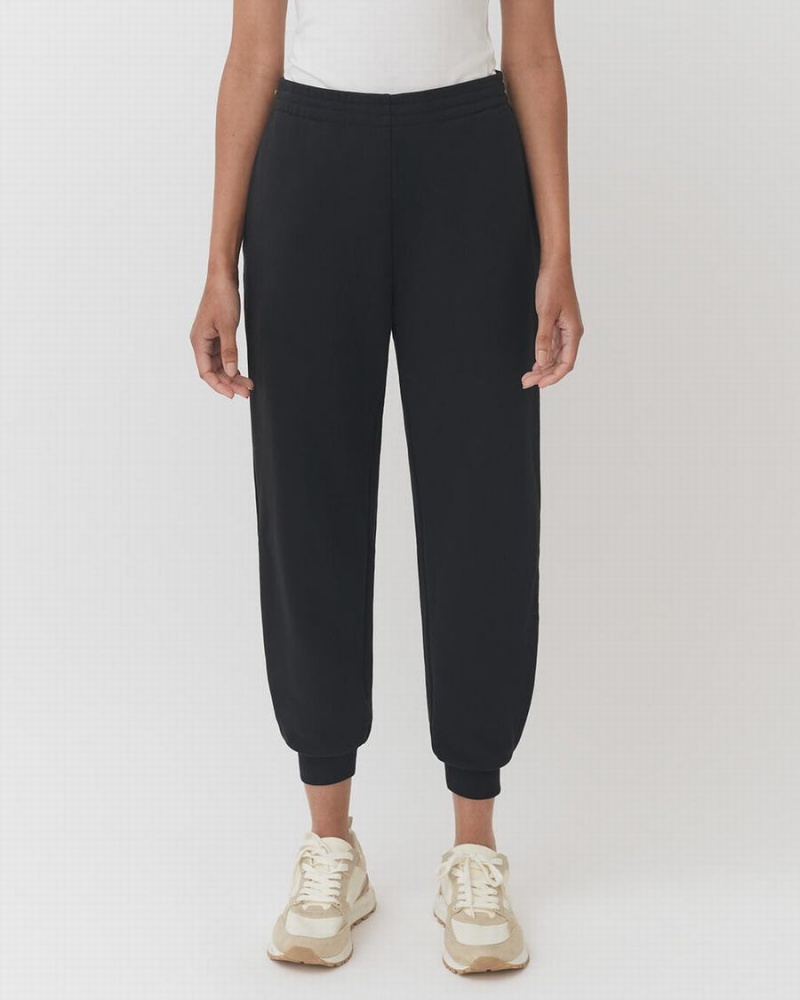 Pantalones Jogger Cuyana Terry Sculpted Mujer Negras | GTL5787DW