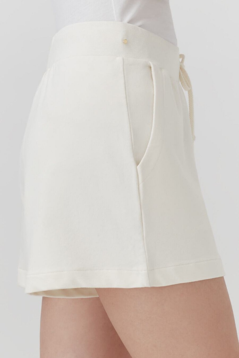 Short Cuyana French Terry Mujer Blancas | KSJ8476WY