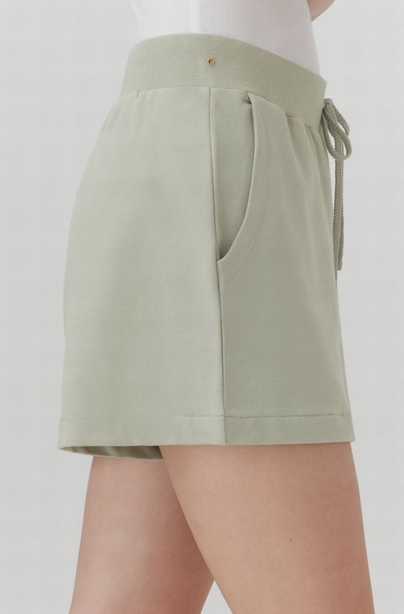 Short Cuyana French Terry Mujer Verde | YRU9171GR