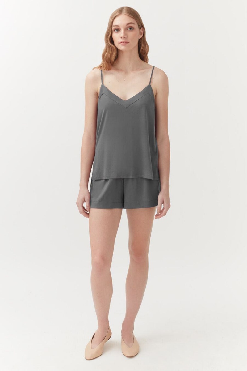 Short Cuyana Organic Pima Sleep Mujer Gris | SWS5171XX