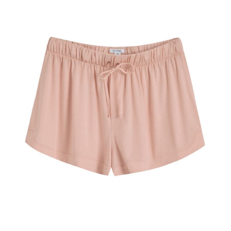 Short Cuyana Organic Pima Sleep Mujer Rosas | OOO10018NV