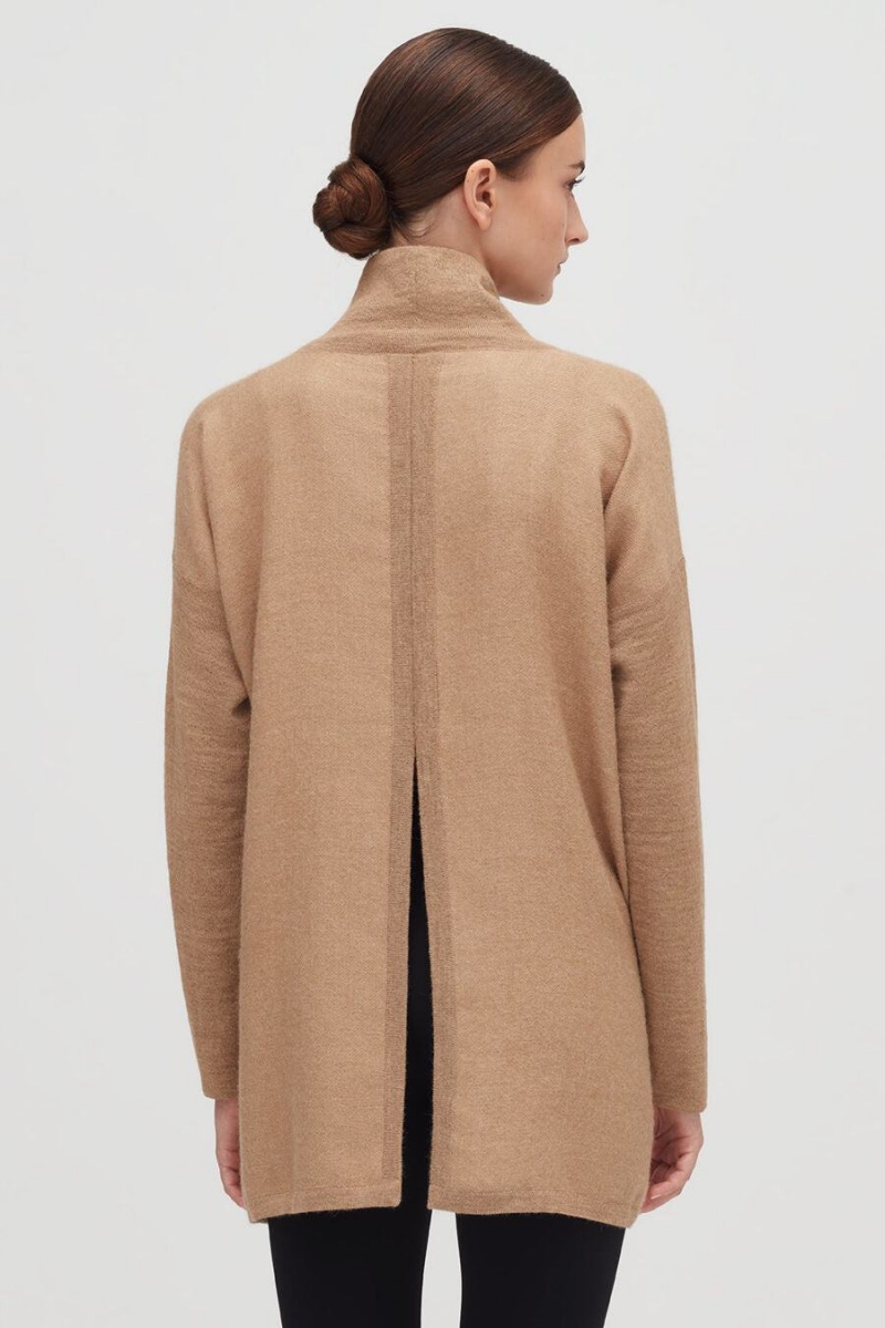 Suéteres Cuyana Alpaca Open-Back Turtleneck Mujer Marrones | QQJ8742XZ