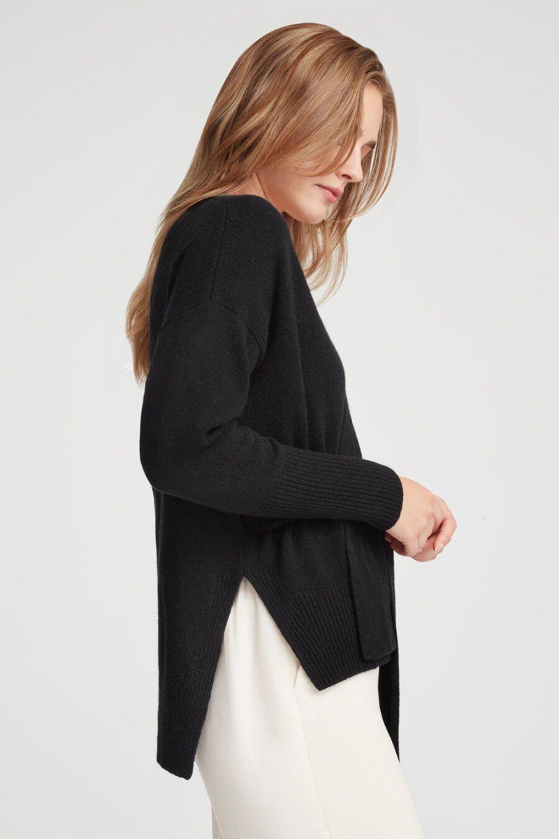 Suéteres Cuyana Cashmere Soft Wrap Mujer Negras | ATI6780BK