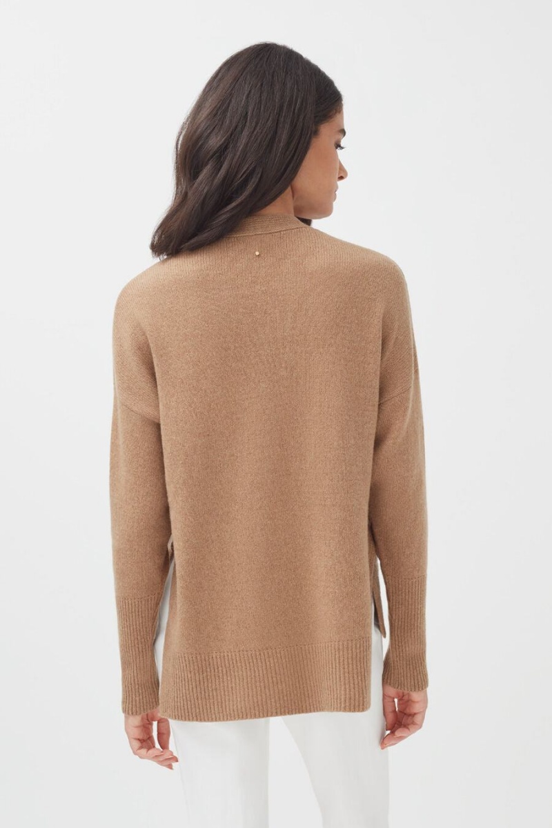 Suéteres Cuyana Cashmere Soft Wrap Mujer Marrones | GHT4135QJ