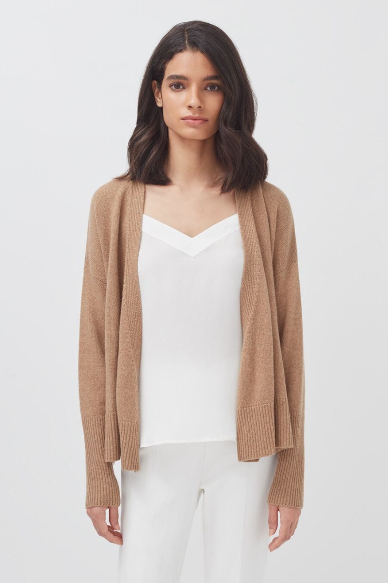 Suéteres Cuyana Cashmere Soft Wrap Mujer Marrones | GHT4135QJ