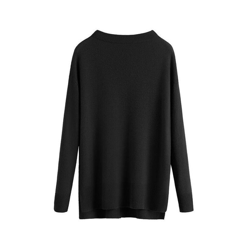 Suéteres Cuyana Single-Origin Cashmere Funnel Neck Mujer Negras | TXA7097RV